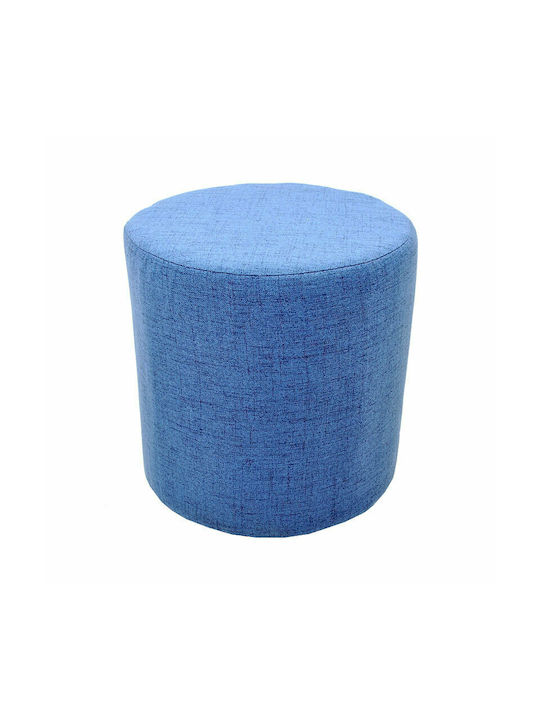 Hocker Für das Wohnzimmer Mit Stoff bezogen Piccolo Blue 1Stück 34x34x35cm