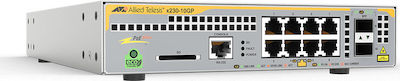 Allied Telesis x230-10GP Managed L2 Switch with 8 Gigabit (1Gbps) Ethernet Ports and 2 SFP Ports