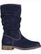 Tamaris 25484-29 Leder Damenstiefel Marineblau 1-25484-29-805