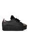 Sante Damen Flatforms Sneakers Schwarz 97-021-01