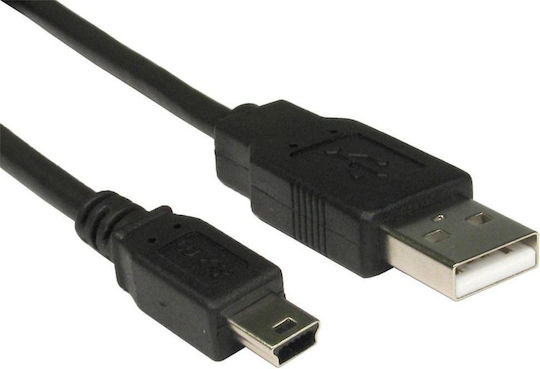 Forever USB 2.0 Kabel USB-A-Stecker - Mini-USB-B-Stecker Schwarz 1m T_0011208
