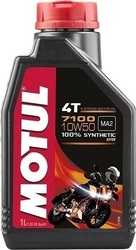 Motul 7100 4T Συνθετικό Λάδι Μοτοσυκλέτας για Τετράχρονους Κινητήρες 10W-50 1lt