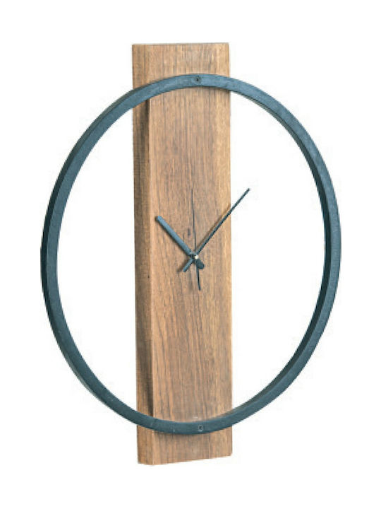 Woodwell Ρολόι Τοίχου Ξύλινο 45cm