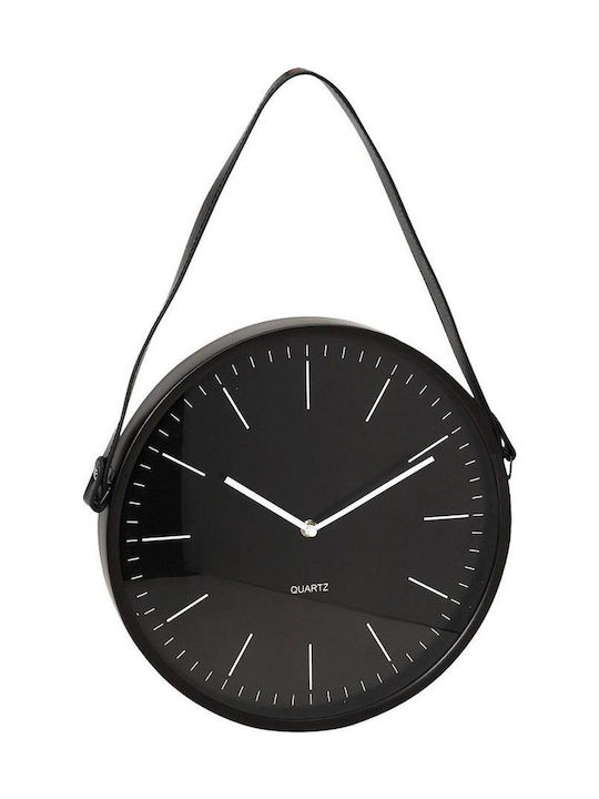 Espiel Wanduhr Metallisch Schwarz Ø36cm