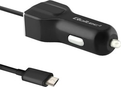 Qoltec Micro USB Car charger Auto-Ladegerät mit Anschluss 1xUSB-A mit Kabel Mikro-USB