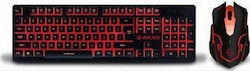 Zeroground KB-1600GUMS Akao Gaming Keyboard Set with Illuminated keys & Mouse (English US)