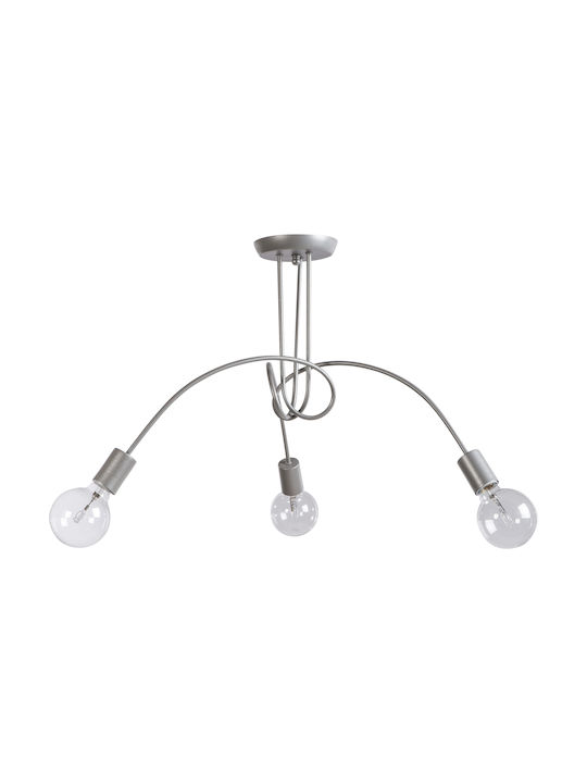 ArkoLight Deckenleuchte 80cm Silber mit Fassung...