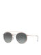 Ray Ban Round Double Bridge Unisex Sunglasses with Gold Metal Frame and Black Lens RB3647N 9067/71