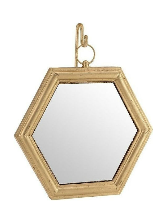 Inart 3-95-437-0008 Wall Mirror with Gold Metallic Frame 1pcs