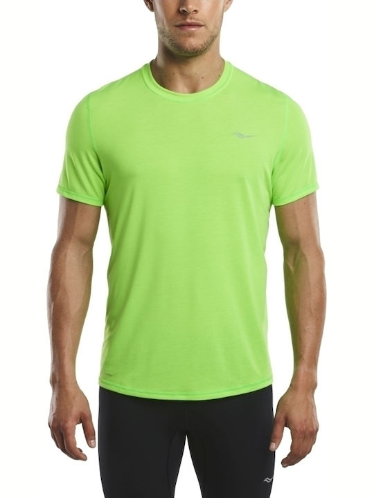 Saucony Freedom Short Sleeve T-shirt Bărbătesc cu Mânecă Scurtă Verde