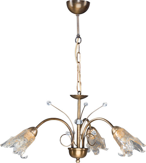 ArkoLight Κρεμαστό Φωτιστικό Μπρούτζινο 66x65x45εκ.