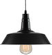 GloboStar Pendant Light Black Bell with Socket E27 26x25cm