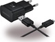 Samsung Φορτιστής με Θύρα USB-A και Καλώδιο micro USB Μαύρος (EP-TA20EBE + EP-TA20EBE Bulk)