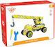 Tooky Toys Παιχνίδι Κατασκευών Ξύλινo Φορτηγό με Γερανό για Παιδιά 3+ Ετών