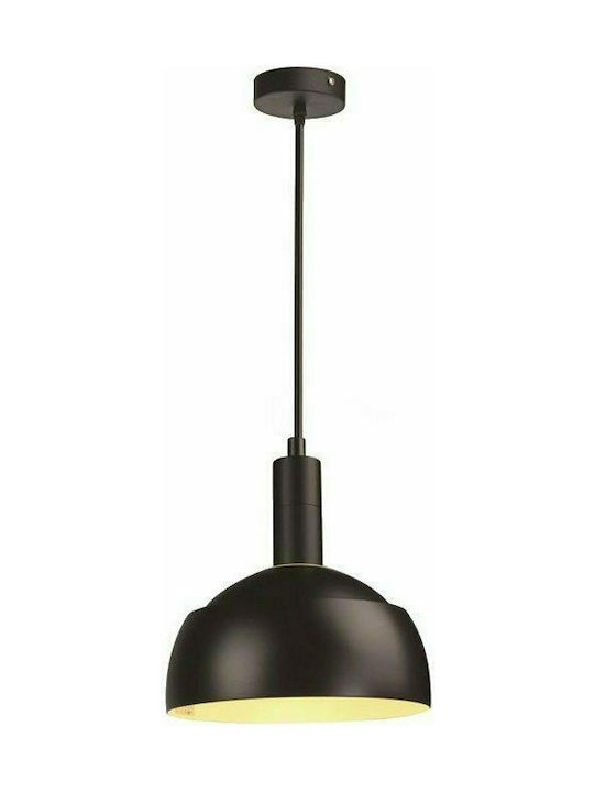V-TAC Pendul de iluminat Suspendare Bell pentru soclu E27 Negru