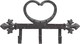 Inart Metal Vintage Wall Hanger with 3 Slots Gray 32x4x17cm