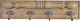 Inart Inart Wooden Wall Hanger 4 Hooks Brown 68x16x10cm