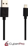 CyberPro USB-A zu Lightning Kabel Schwarz 3m (CP-LL30B)