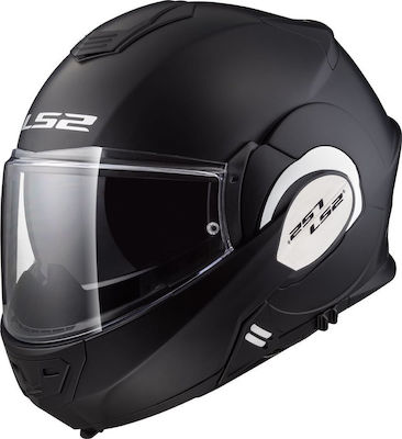 LS2 FF399 Valiant Solid Matt Black Motorradhelm Modular ECE 22.05 1700gr 50399 10 11