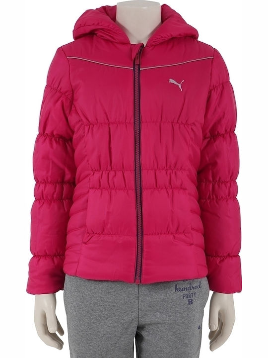 Kids' Sports Jacket Long with Hood Fuchsia