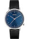 Komono Lewis Damen Uhr mit Schwarz Lederarmband
