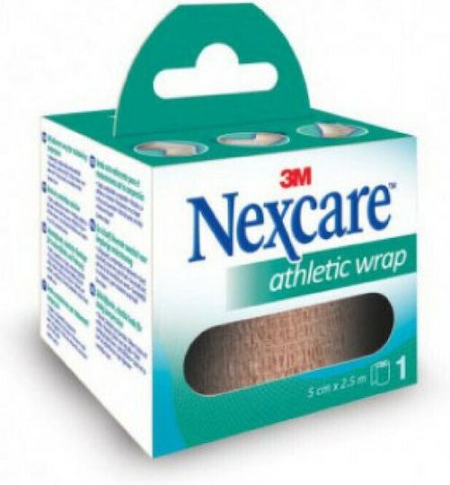 3M Nexcare Athletic Wrap Ελαστικός Αυτοσυγκρατούμενος Επίδεσμος 5cm x 2.5m Μπεζ