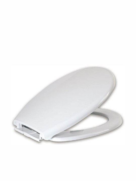 Viospiral Satin Toilettenbrille Soft-Close Kunststoff 44x36.4cm Weiß