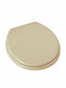 Dimitracas Plastic Soft Close Toilet Seat Beige Rainbow 43cm