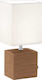 Eglo Ceramic Table Lamp for Socket E14 with White Shade and Brown Base