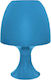 Aca Nioki Plastic Table Lamp for Socket E14 with Blue Shade and Base