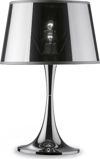 Ideal Lux Metal Table Lamp for Socket E27 with Black Shade and Base