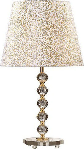Ideal Lux Metal Table Lamp for Socket E27 with Shade and Silver Base