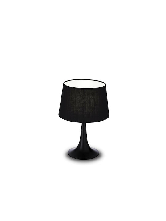 Ideal Lux Μεταλλικό Πορτατίφ για Ντουί E27 με Μαύρο Καπέλο και Βάση