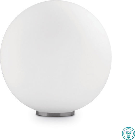 Ideal Lux Glass Table Lamp for Socket E27 with Silver Base Ideal Lux Glass Table Lamp for Socket E27 with Silver Base