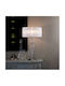 Ideal Lux Metal Table Lamp for Socket E27 with White Shade and Transparent Base