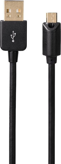 HAMA Regular USB 2.0 to micro USB Cable Μαύρο 1.5m 00054556 1τμχ