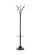 Import Hellas Cuiere de podea Metal Rust-Cafe cu suport pentru umbrelă 30x30x173cm