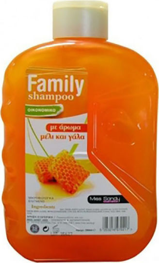 Miss Sandy Family Milk & Honey Σαμπουάν Αναδόμησης/Θρέψης για Όλους τους Τύπους Μαλλιών 2000ml