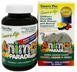 Nature's Plus Source Of Life Animal Parade Multi Vitamin & Mineral Vitamin for Energy & Immune System Boost Orange 180 chewable tabs