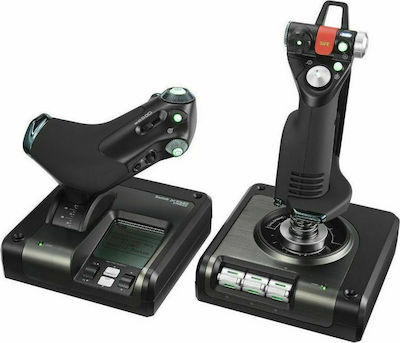 Logitech G Saitek X52 Pro Flight Joystick Cablat Compatibil cu PC