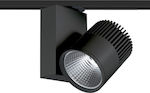 Aca Μονό Σποτ με Ενσωματωμένο LED και Φυσικό Φως σε Μαύρο Χρώμα