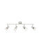 Aca Platinum Spot with 4 Lights and with Socket GU10 in Silver Color
