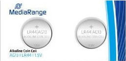 MediaRange Premium Alkaline Coin Cell AG13 Batterien Alkalisch LR44 1.5V 2Stück