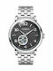 Vogue Aramis Ανδρικό Ρολόι 44.50mm Αυτόματο με Ασημί Μεταλλικό Μπρασελέ