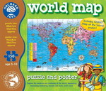 Παιδικό Puzzle World Map Poster 150pcs για 5+ Ετών Orchard