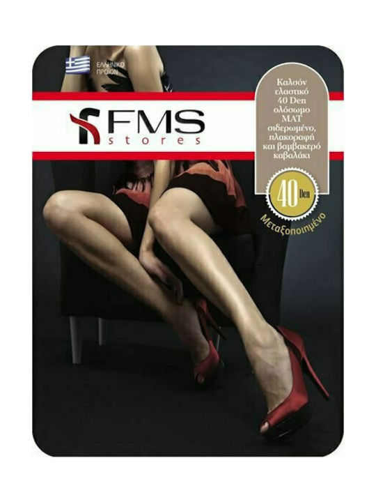 FMS Pantyhose 40 Denim Full Length Matte Pantyhose Caramel