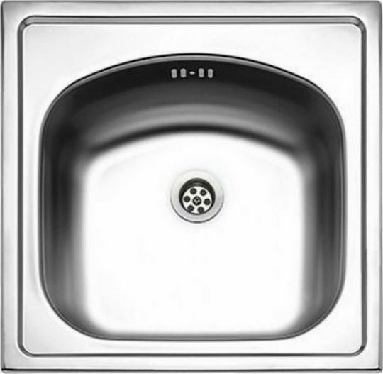 Maidtec Inset 1B Ένθετος Inox Σατινέ Μ44xΠ44cm Ασημί