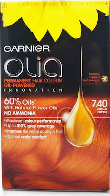 Garnier Olia Mini Set Haarfarbe kein Ammoniak 7.40 Intense Copper 50gr