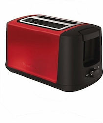 Moulinex Subito Φρυγανιέρα 2 Θέσεων 850W Κόκκινη