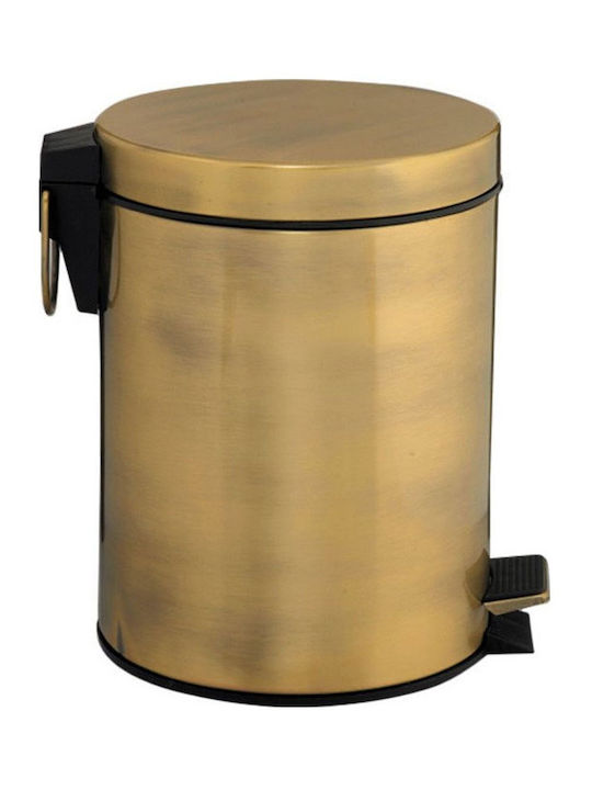 Viospiral Metallisch Badezimmer Mülleimer 5Es Bronze